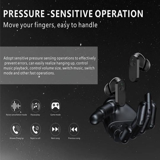 REROX NORD Buds in The Ear Wireless Earbuds | ENC Mic for Crystal-Clear Calls | 30hr Playtime with Type-C Fast Charging | BT5.3 Gaming Bluetooth Earphones | Touch Control Sports Headphone (Black)