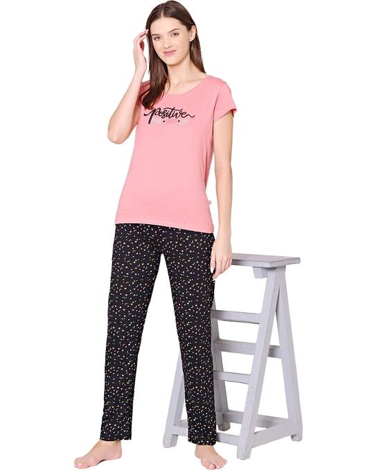 Bodycare Womens Combed Cotton Tshirt & Pyjama Set BSLS11016