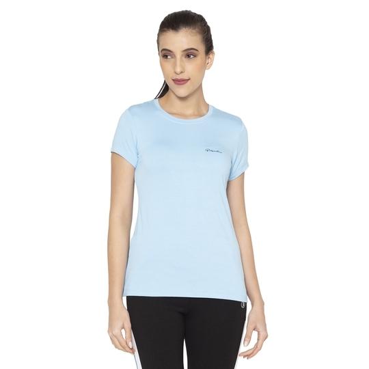 Bodyactive Women Round neck Half Sleeve Viscose T-shirt in Sky Blue colour - 1pcs - TS83-SKBLU