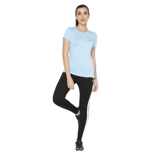 Bodyactive Women Round neck Half Sleeve Viscose T-shirt in Sky Blue colour - 1pcs - TS83-SKBLU