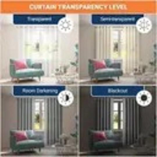 ADIMANAV 213.36 cm (7 ft) Door Polyester Semi Transparent Curtains Floral Aqua Blue Design 2 pack