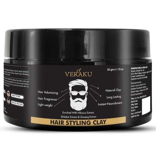Veraku Hair Styling Clay| Long Lasting Strong Hold | Hair Volume & Natural Finish Hair Clay