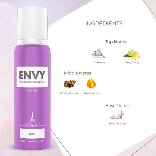 ENVY Kiss Deodorant - 120ML | Long Lasting Deo Perfume Spray For Women
