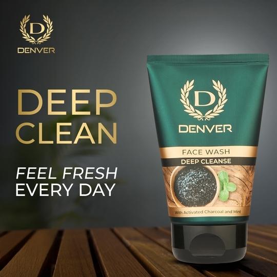 DENVER Deep Cleanse Facewash With Activated Charcoal and Mint Face Wash (100 g)