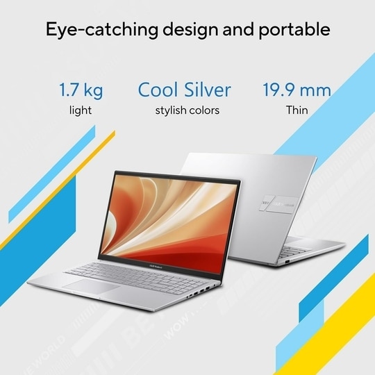 ASUS Vivobook 15 (2026),Intel Core 3 100U,Intel iGPU, 16GB RAM, 512GB SSD, FHD, 15.6"(39.6 cm),Windows 11 Home,M365 Basic(1 Year)* Office 2024,Cool Silver, 1.7 Kg,X1504VAP-BQ1341WS,Thin & Light Laptop