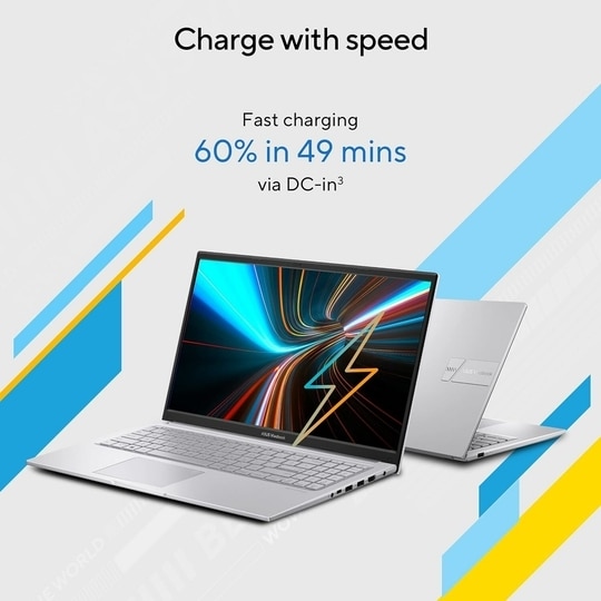 ASUS Vivobook 15 (2026),Intel Core 3 100U,Intel iGPU, 16GB RAM, 512GB SSD, FHD, 15.6"(39.6 cm),Windows 11 Home,M365 Basic(1 Year)* Office 2024,Cool Silver, 1.7 Kg,X1504VAP-BQ1341WS,Thin & Light Laptop