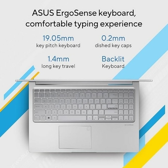 ASUS Vivobook 15 (2026),Intel Core 3 100U,Intel iGPU, 16GB RAM, 512GB SSD, FHD, 15.6"(39.6 cm),Windows 11 Home,M365 Basic(1 Year)* Office 2024,Cool Silver, 1.7 Kg,X1504VAP-BQ1341WS,Thin & Light Laptop