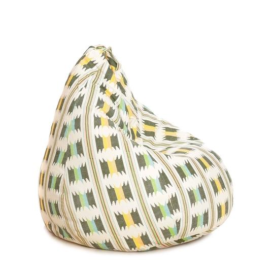 Style Homez Classic Cotton Canvas IKAT Printed Bean Bag XXL Cover Only