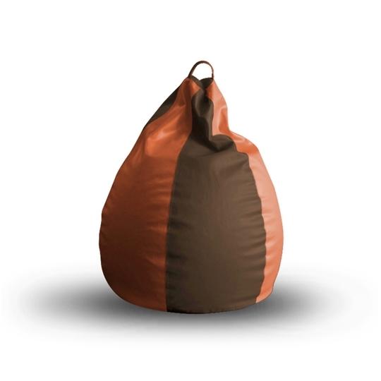 Style Homez Premium Leatherette Classic Bean Bag Size XL Brown Tan Color, Cover Only