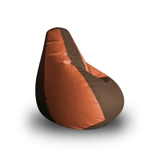 Style Homez Premium Leatherette Classic Bean Bag Size XL Brown Tan Color, Cover Only