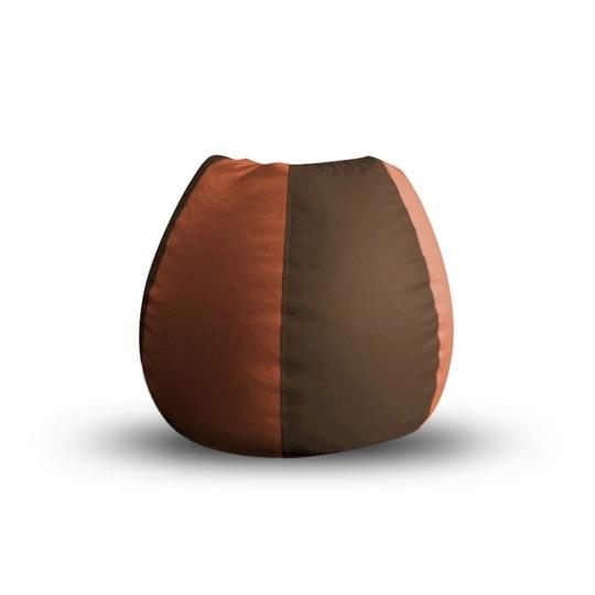 Style Homez Premium Leatherette Classic Bean Bag Size XL Brown Tan Color, Cover Only