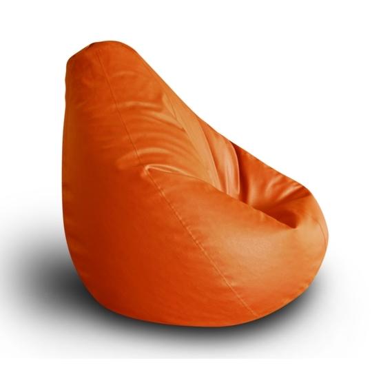 Style Homez Premium Leatherette Classic Bean Bag XXL Size Orange Color, Cover Only