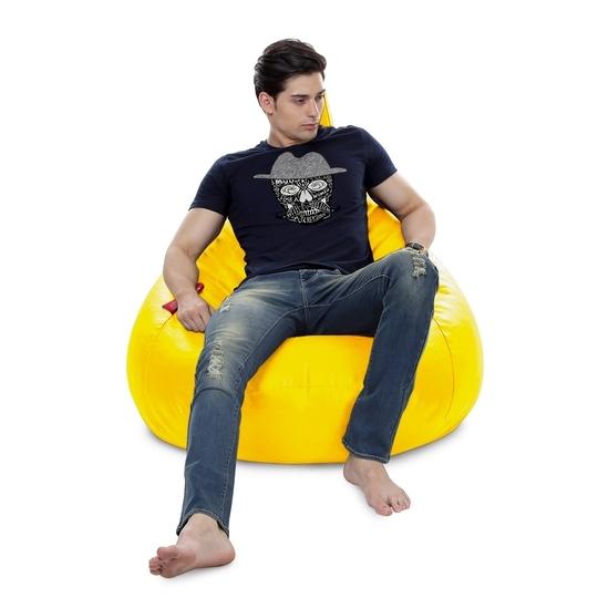 Style Homez HUMBUG, Lounger XXL Bean Bag Yellow Color Cover Only