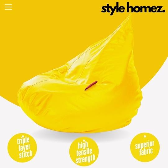 Style Homez HUMBUG, Lounger XXL Bean Bag Yellow Color Cover Only