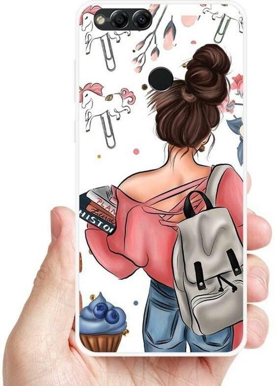 Koolbug Premium Honor 7X Silicon Back Cover (Multicolor, Grip Case, Silicon)