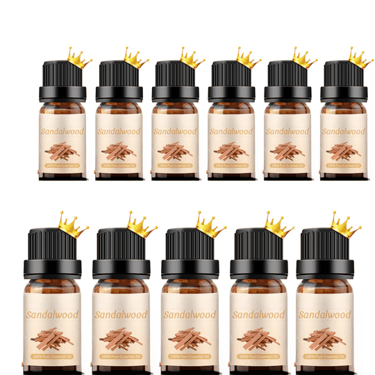 PERFUME DE INDIANA Unisex Fragrance Oil For Cosmetics ( SANDALWOOD OIL ) PACK OF 11