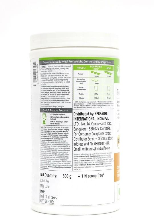 Herbalife Nutrition Formula 1 Nutrition shake Mango Protein Shake (500g, Mango)
