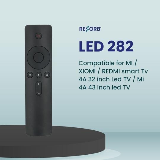 RESORB LED 282 NON VOICE Compatible for Mi tv Remote Control Original Suitable with Smart Android 4K LED Command Xiaomi Redmi Remote of 4A model 32 43 55 65 inches