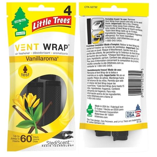 Little Trees Vanillaroma Vent Wrap  Air Freshener