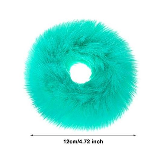 Myra Collection Hair Scrunchies Pompom Ball Elastic Hair Band set of 12