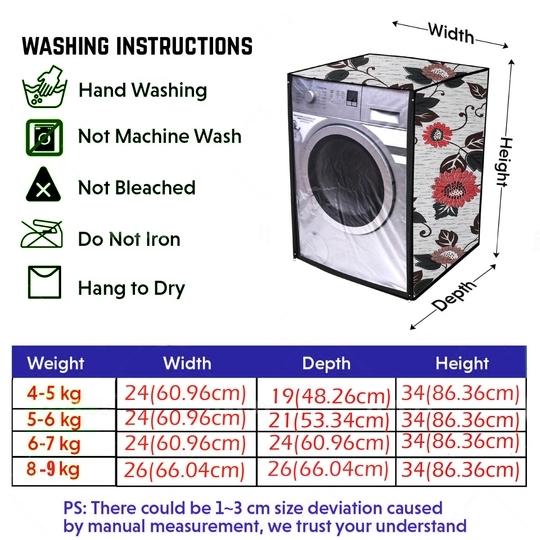 Nitasha outdoor and indoor with front clear washing machine cover for  Front Load Bosch WAK20160IN Serie 4 7 Kg (Print No:- nit05clr/Waterproof-dustproof)