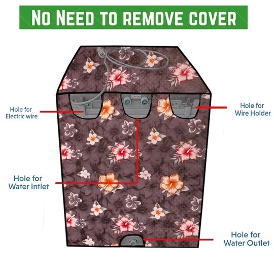 Nitasha outdoor and indoor with front clear washing machine cover for  Godrej 6 kg WF Eon 600 PAE Front Load (Print No:- nit13clr/Waterproof-dustproof)