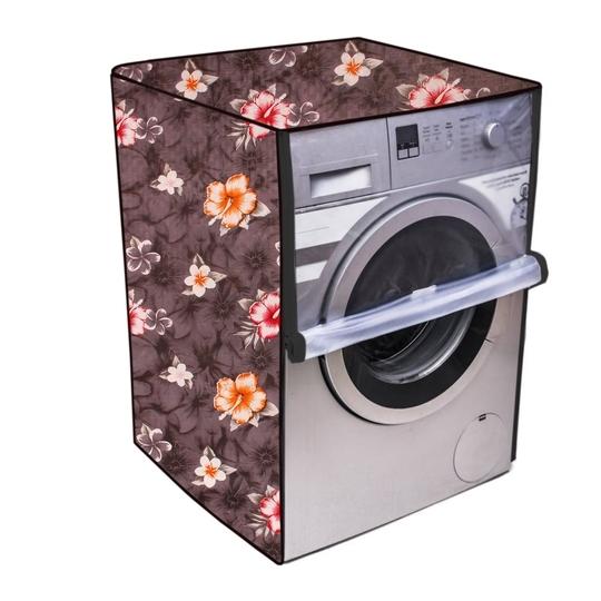 Nitasha outdoor and indoor with front clear washing machine cover for  Godrej 6 kg WF Eon 600 PAE Front Load (Print No:- nit13clr/Waterproof-dustproof)