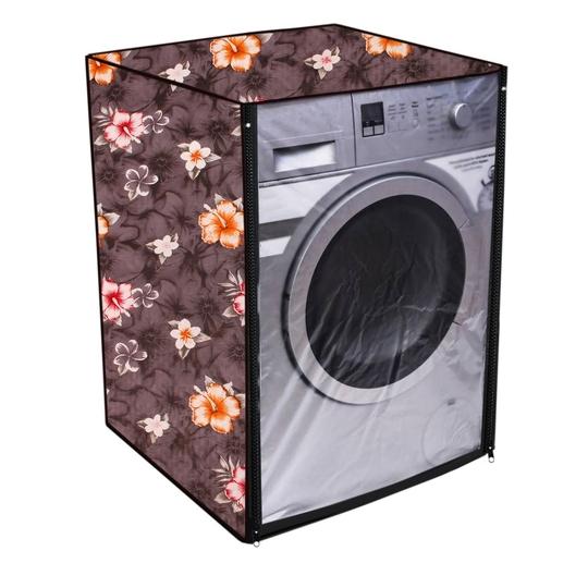 Nitasha outdoor and indoor with front clear washing machine cover for  Godrej 6 kg WF Eon 600 PAE Front Load (Print No:- nit13clr/Waterproof-dustproof)