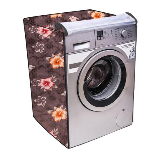 Nitasha outdoor and indoor with front clear washing machine cover for  Godrej 6 kg WF Eon 600 PAE Front Load (Print No:- nit13clr/Waterproof-dustproof)