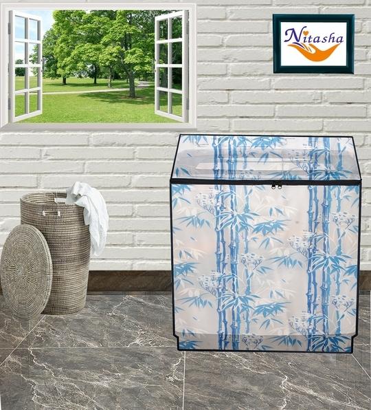 Nitasha outdoor and indoor washing machine cover for Intex 8 kg WMS80TG Semi-Automatic (Print No:- NIT32/Waterproof-dustproof)