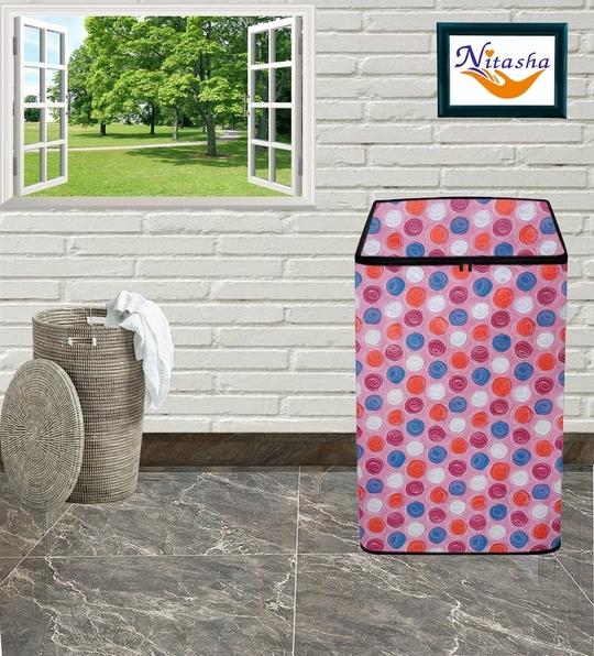 Nitasha outdoor and indoor washing machine cover for IFB Fully-Automatic Top Load TL- RCW Aqua 6.5 kg (Print No:- NN31/Waterproof-dustproof)