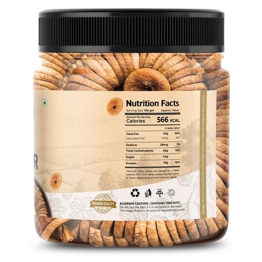 Nudrytion Delight Premium Afghan Dry Figs (Anjeer) - 500g, Soft, Naturally Sweet & Extra Fleshy | No Added Sugar | High Fibre, Calcium & Iron | anjeer Dry Fruit