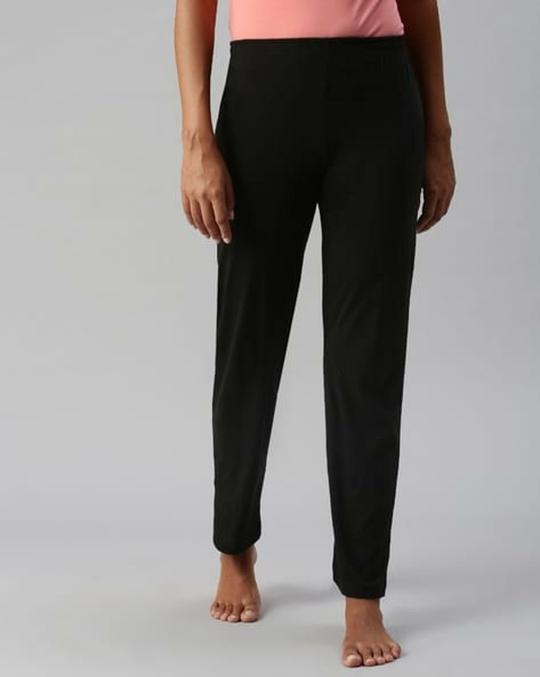 NOTYET BY US Women Black,Grey Solid Pyjamas (36)