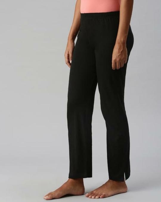 NOTYET BY US Women Black,Grey Solid Pyjamas (36)