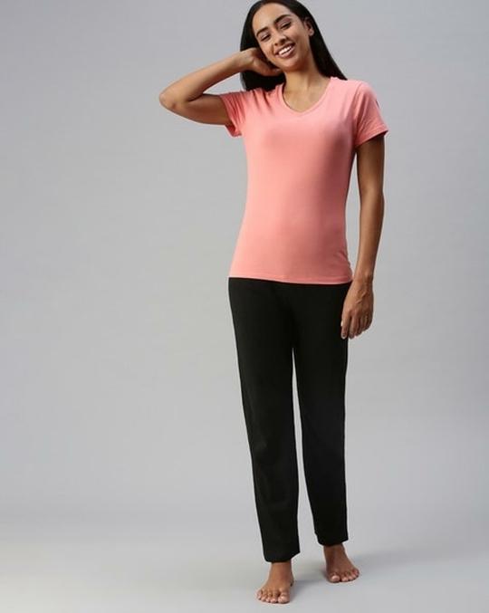 NOTYET BY US Women Black,Grey Solid Pyjamas (36)