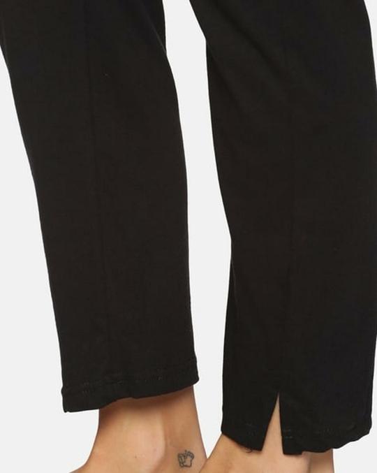 NOTYET BY US Women Black,Grey Solid Pyjamas (36)
