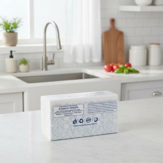 Paperberry Premium MultiFold Hand Towels - M-Fold Paper Towels for Washrooms & Kitchens, 2-Ply High Absorbency, Soft & Hygienic White Tissues Pack of 6