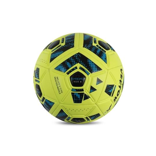 VECTOR X Synergy Soccer Ball Termo Fusion PU Embossed Football For Training and Match (Blue-Green) Size-5