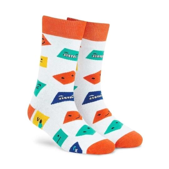Dynamocks Unisex White  Calf Socks