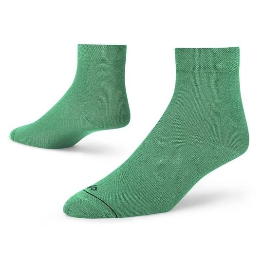Dynamocks Men & Women Ankle Length Socks (Pack of 1 Pair; Green; Combed Cotton; Anti Odour; Breathable; Durable)