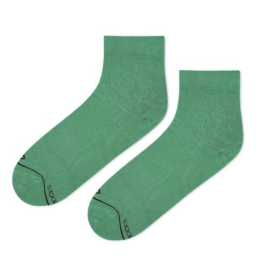 Dynamocks Men & Women Ankle Length Socks (Pack of 1 Pair; Green; Combed Cotton; Anti Odour; Breathable; Durable)