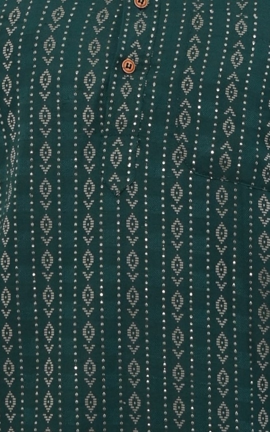SAFAWY Men's Khadi Kurta Set Green
