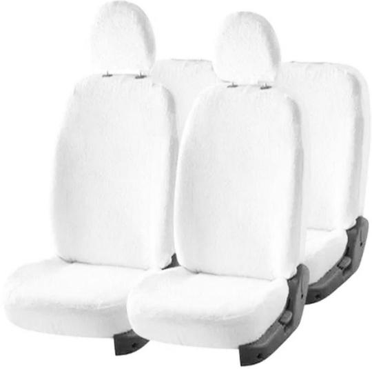 Crokrok White Cotton Car Seat Cover for Maruti Swift (Pack of 5)