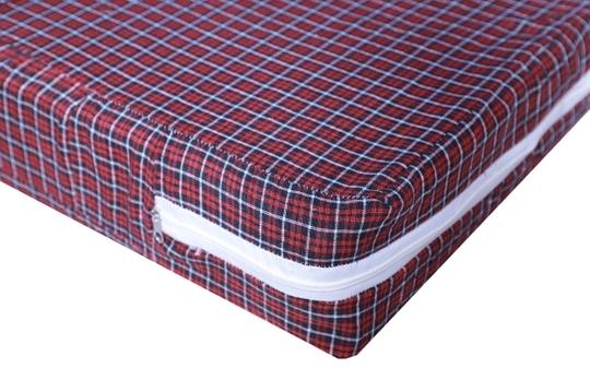 CheckMe Cotton Mattress Cover with Zip, Mattress Protector for King Size Bed (72x84x10 Inch), Multicolor