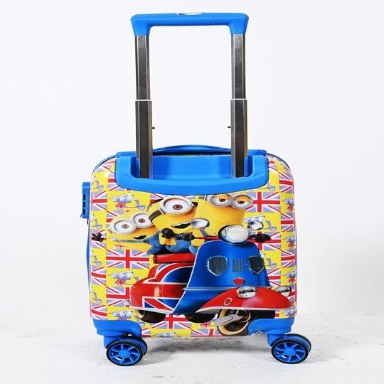 SWARN PRODUCTS Minion Printed Pattern Suitcase and Extra Light Weight Kids Trolley Bag Expandable  Cabin Suitcase 4 Wheels - 16"inches
