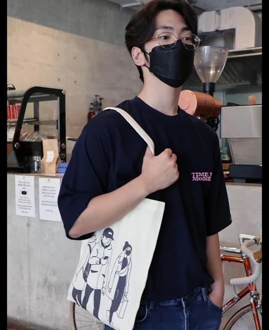 Rigo Men Navy Oversized Printed T-shirt