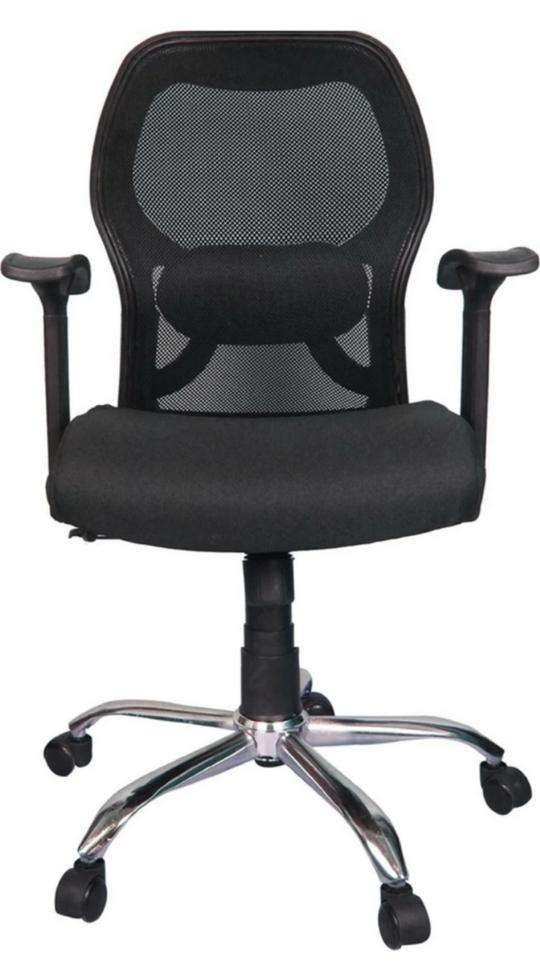 DIVANO MODULAR .PVT.LTD Modern India Matrix Medium Mesh Black office chair withLumber support - DIY