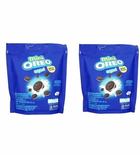 Food Library The Magic Of Nature Mini Vanilla Flavour Bites To Go Sandwich Cookies, Mini Biscuits with Vanilla Cream Filling, 58.4 g (Pack of 2)