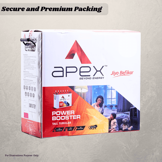 APEX Battery ABTT 16500 165Ah, Recyclable Tall Tubular Inverter Battery for Home, Office & Shops | Best Inverter Battery | APEXBATT- Recyclable Battery | 36 Months Warranty