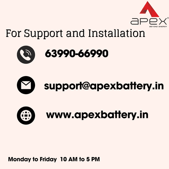 APEX Battery ABTT 16500 165Ah, Recyclable Tall Tubular Inverter Battery for Home, Office & Shops | Best Inverter Battery | APEXBATT- Recyclable Battery | 36 Months Warranty